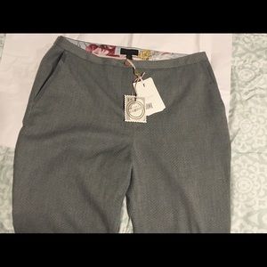 Ted Baker Grey Bow Detail Textured Pants